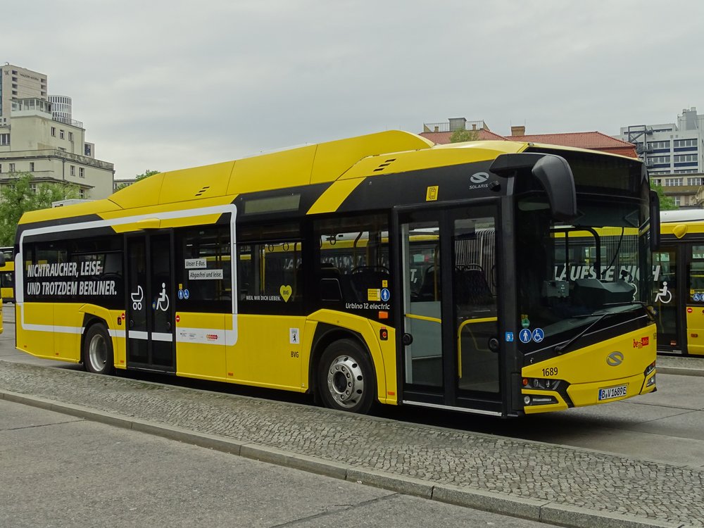Solaris Urbino 12 electric v Berlíně. (zdroj: Wikipedia.de)