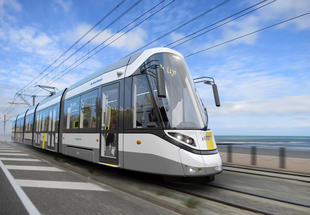 Vizualizace vozidel CAF Urbos 3 pro Belgii. (foto: CAF)