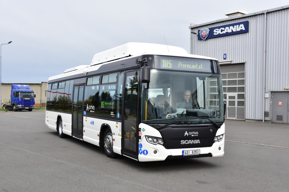 Vůz Scania Citywide LE v plynové verzi. 