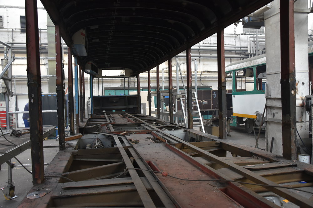 Odstrojený vůz ev. č. 19 (ex-613) v Ekově Electric. (foto: Libor Hinčica)