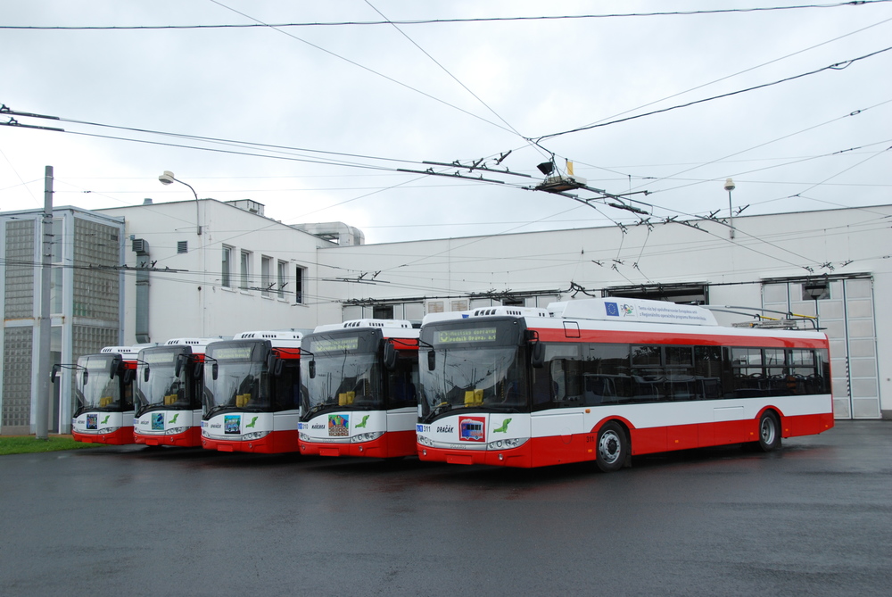 Jako masopustní trolejbus poslouží jeden z nejnovějších vozů Škoda 26 Tr-Solaris. (foto: Libor Hinčica)