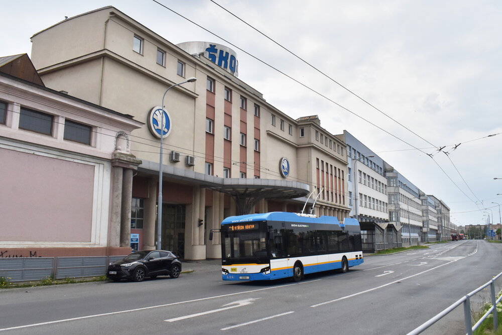 Trolejbus Ekova Electron 12T během zkoušek v Plzni. (foto: Ing. Zdeněk Kresa)