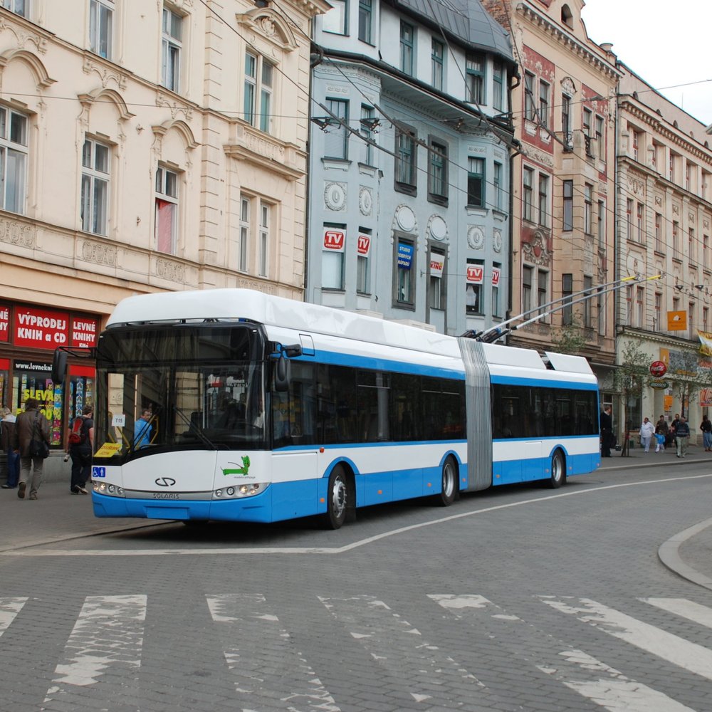 Trolejbus Solaris Trollino 18 AC pro Tallinn během zkoušek v Ostravě. (foto: Libor Hinčica)