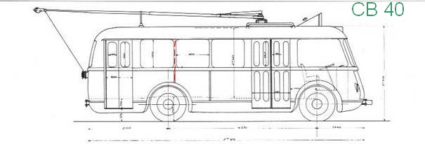 Původní výkres vozu typu CB 40. (zdroj: sbírka Rolanda le Corffa)