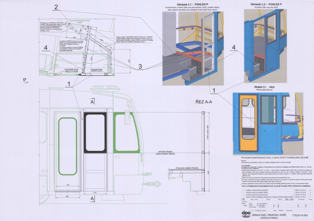 Návrh zaslepení předních dveří. (zdroj: DPO)