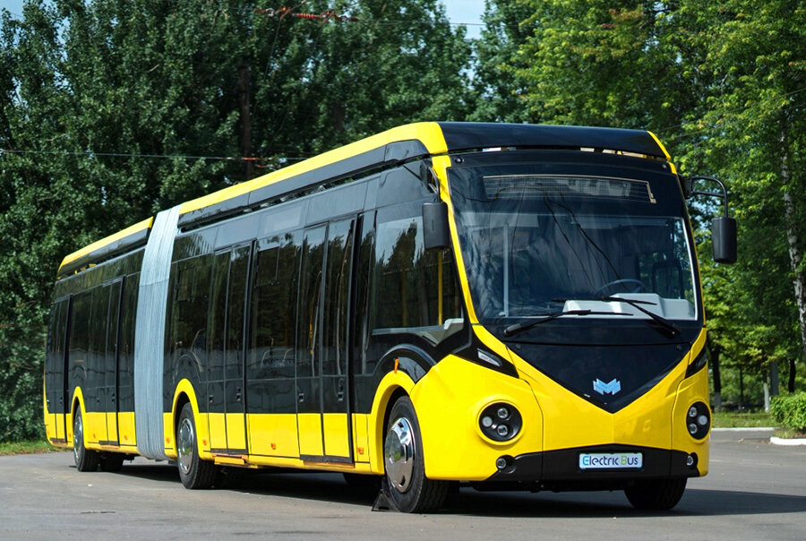 Článkový elektrobus od Belkommunmaše. V Anglii je momentálně testována sólo verze. (foto: BKM)