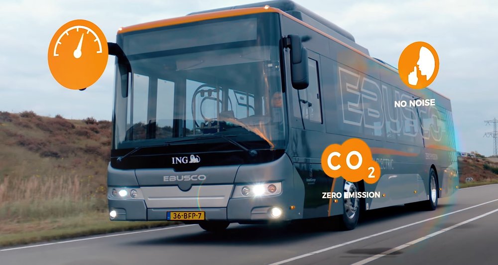Elektrobus EBUSCO na snímku z propagačního videa výrobce. (zdroj: EBUSCO)