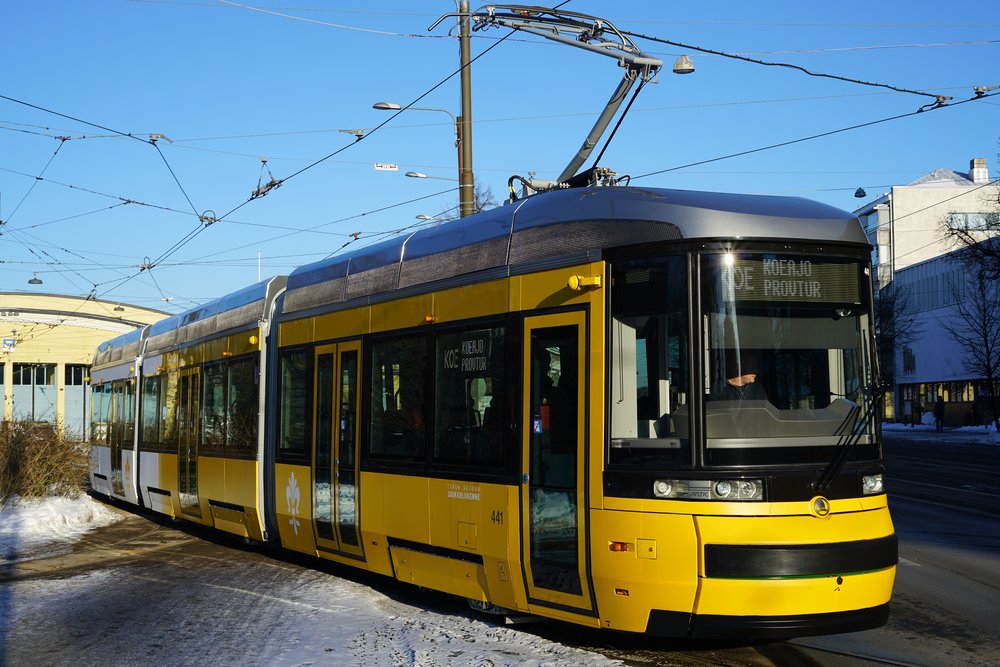 Škoda ForCity Smart Artic v Helsinkách. (zdroj: Wikipedia.org)