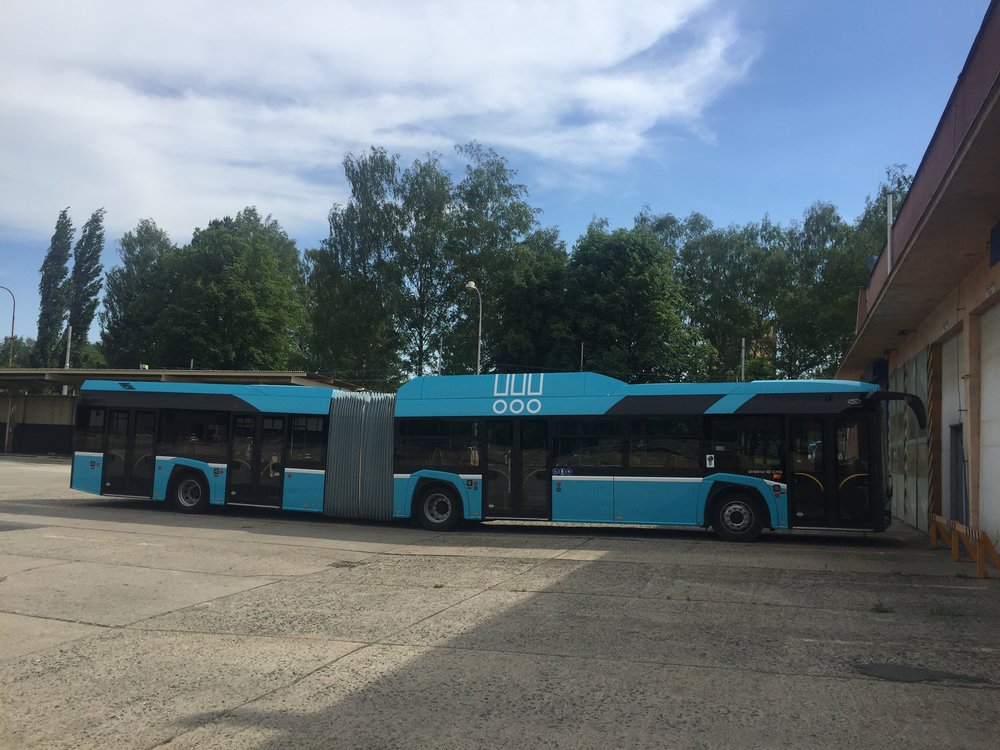 Solaris Urbino 18 CNG v ostravském provedení. 