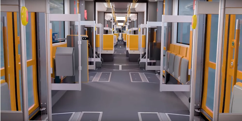 Pohled do interiéru (vlako)tramvaje pro Lugano (zdroj: Stadler)