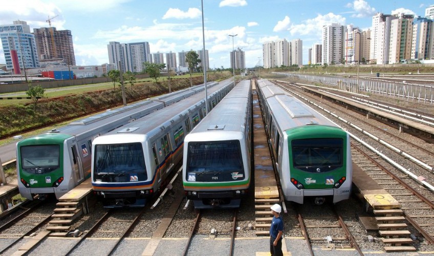 Jednotky v depu. (foto: Companhia do Metropolitano do Distrito Federal - Metrô)