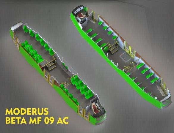 Takto by měl být řešen interiér nových tramvají. (zdroj: www.elblag.eu) 