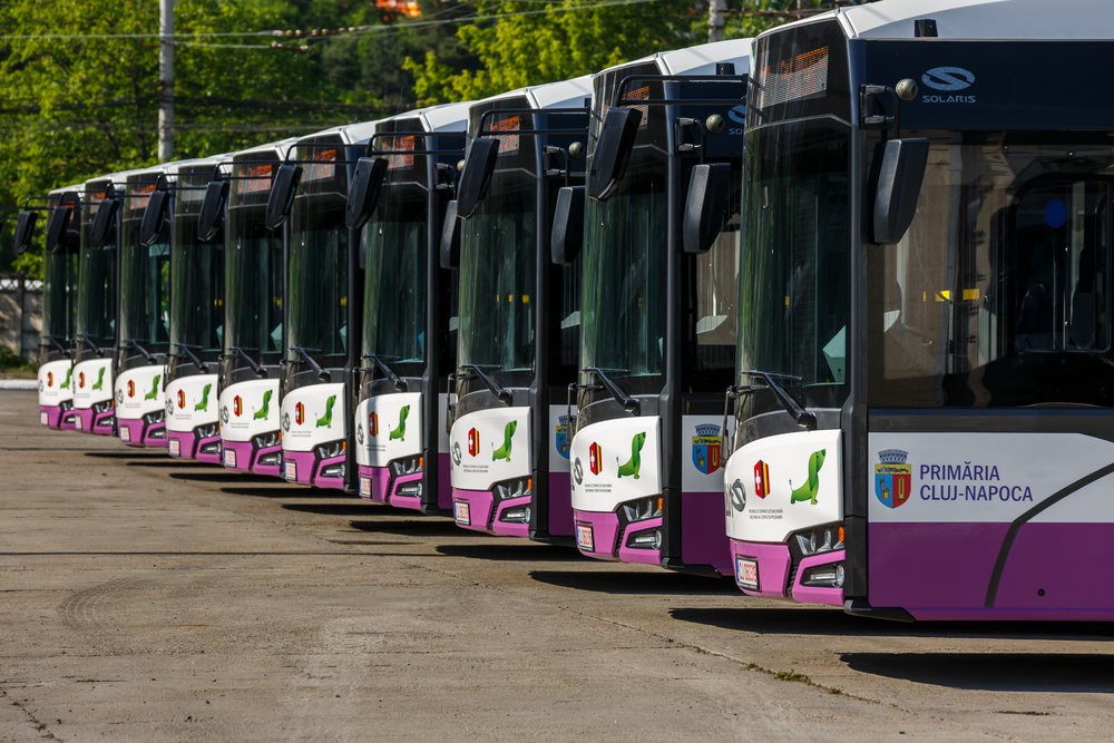 Flotila elektrobusů pro město Kluž. (foto: Solaris Bus & Coach)