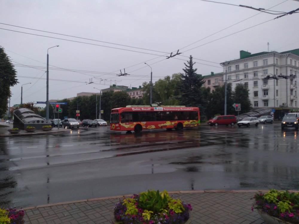 Náměstí Lenina, u kterého byla kdysi smyčka.