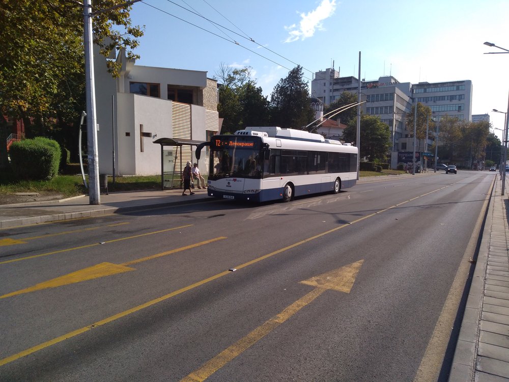  Zastávka Aleksandrovska, příjezd k terminálu. 