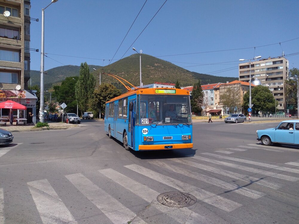 Trolejbus ve Slivenu v srpnu 2019.