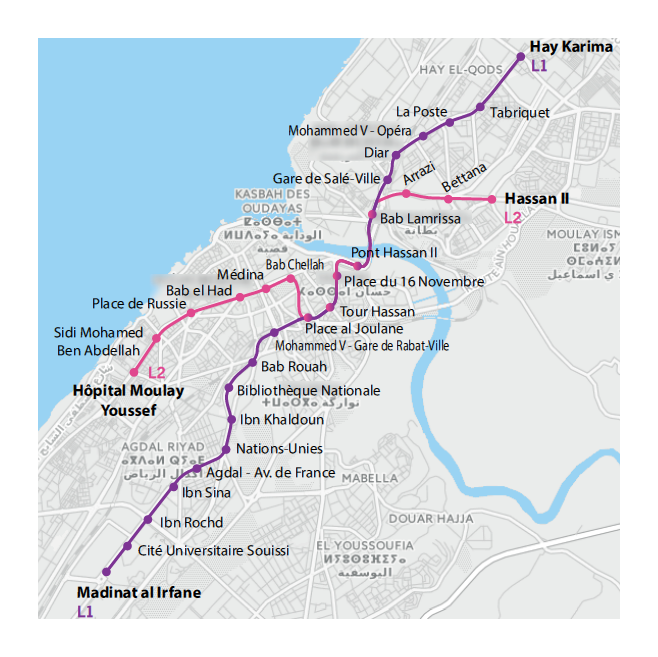 Plán rabatsko-salské tramvajové sítě. (zdroj: Wikipedia)