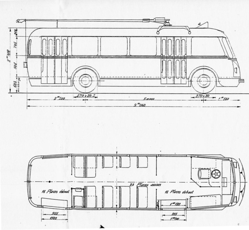 Tento výkres by měl zachycovat marseillskou Vetru CS 60. Udávaná kapacita na výkresu má přitom k číslu 60 daleko. (zdroj: CGFT / sbírka Rolanda le Corffa)