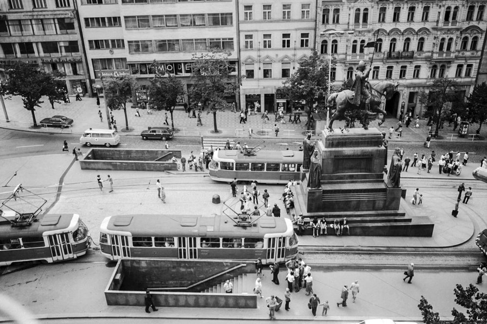 Tramvaje na Václavském náměstí jezdily v letech 1884-1980. (sbírka: archiv DPP)
