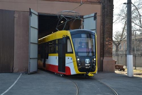 Jedna z tramvají Odissey. (foto: Oděsgorelektrotrans)