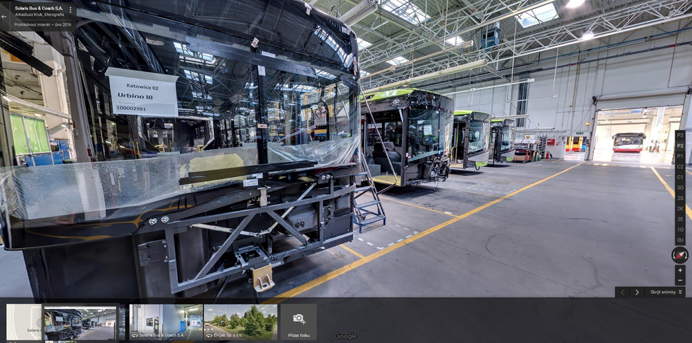 Pohled do výrobního závodu Solarisu díky Googlu. (zdroj: ČS Dopravák)