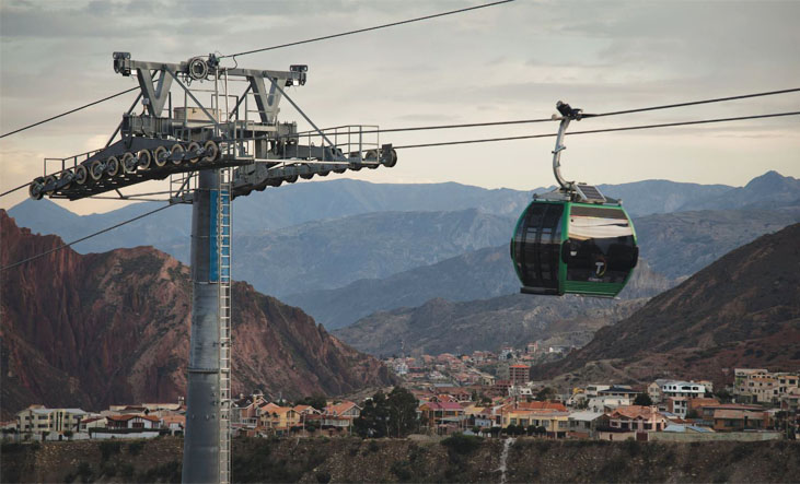 Zelená linka ještě jednou. (foto: Empresa Estatal de Transporte por Cable
