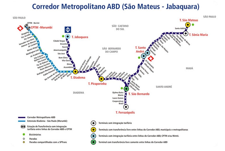 Trolejbusová síť Metry v roce 2019 je vyznačena tmavě modře. (zdroj: Metra)