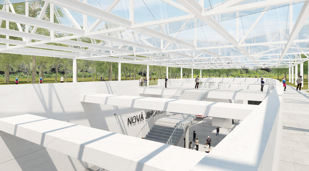 Vizualizace stanice Nová Jihlavská. (zdroj: DPMB)