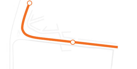 1 065 m dlouhá trať jihozápadně od centra již nefunguje. (foto: 2x Aeromóvel Brasil S.A.)
