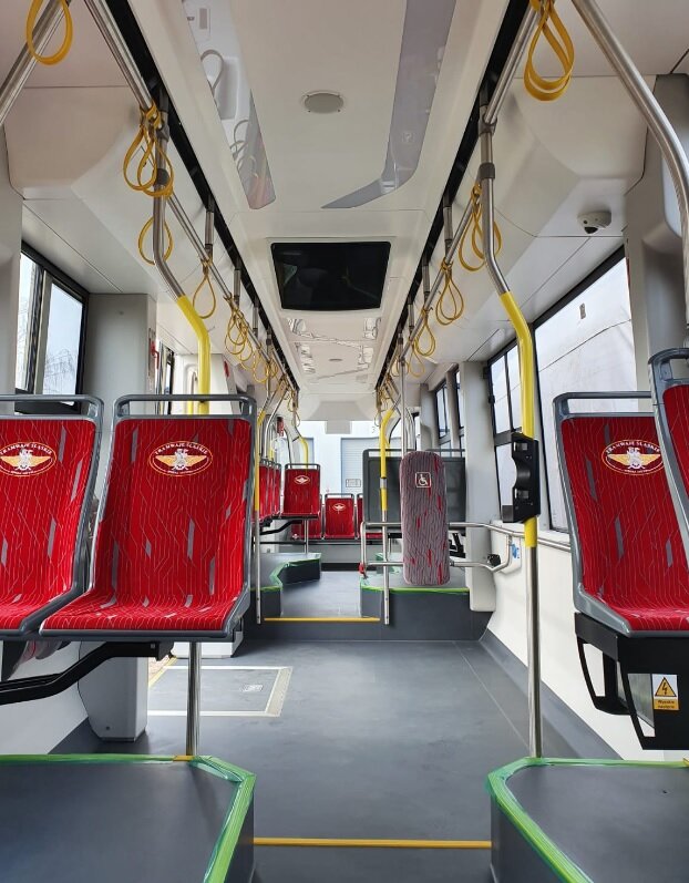 Pohled do interiéru vozu. (foto: Tramwaje Śląskie)