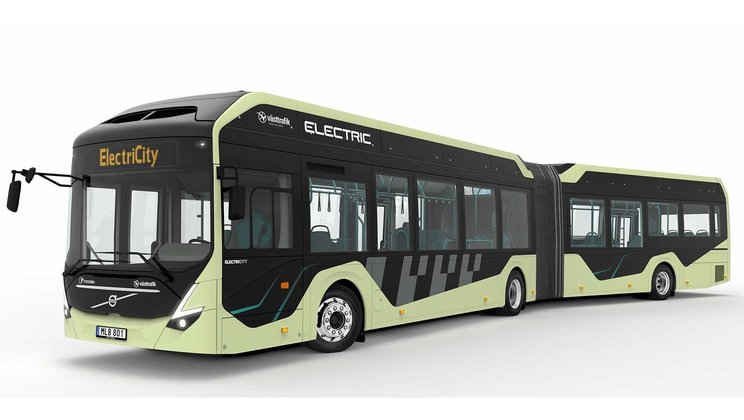 Volvo 7900 jako kloubový elektrobus. (zdroj: Volvo Buses)