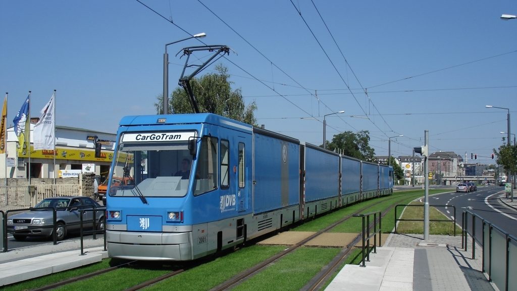Jaký bude další osud nákladních tramvají není prozatím známo. VW a drážďanské DP jednají o dalším možném využití vozů. (zdroj: Wikipedia.de)