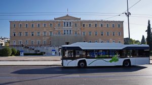 Solaris testuje elektrobus v Athénách