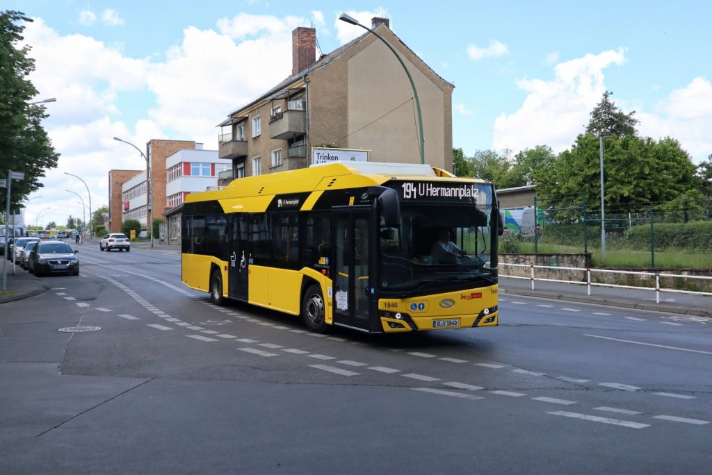 Berlínský elektrobus Solaris Urbino 12 electric. (zdroj: Wikipedia.de)