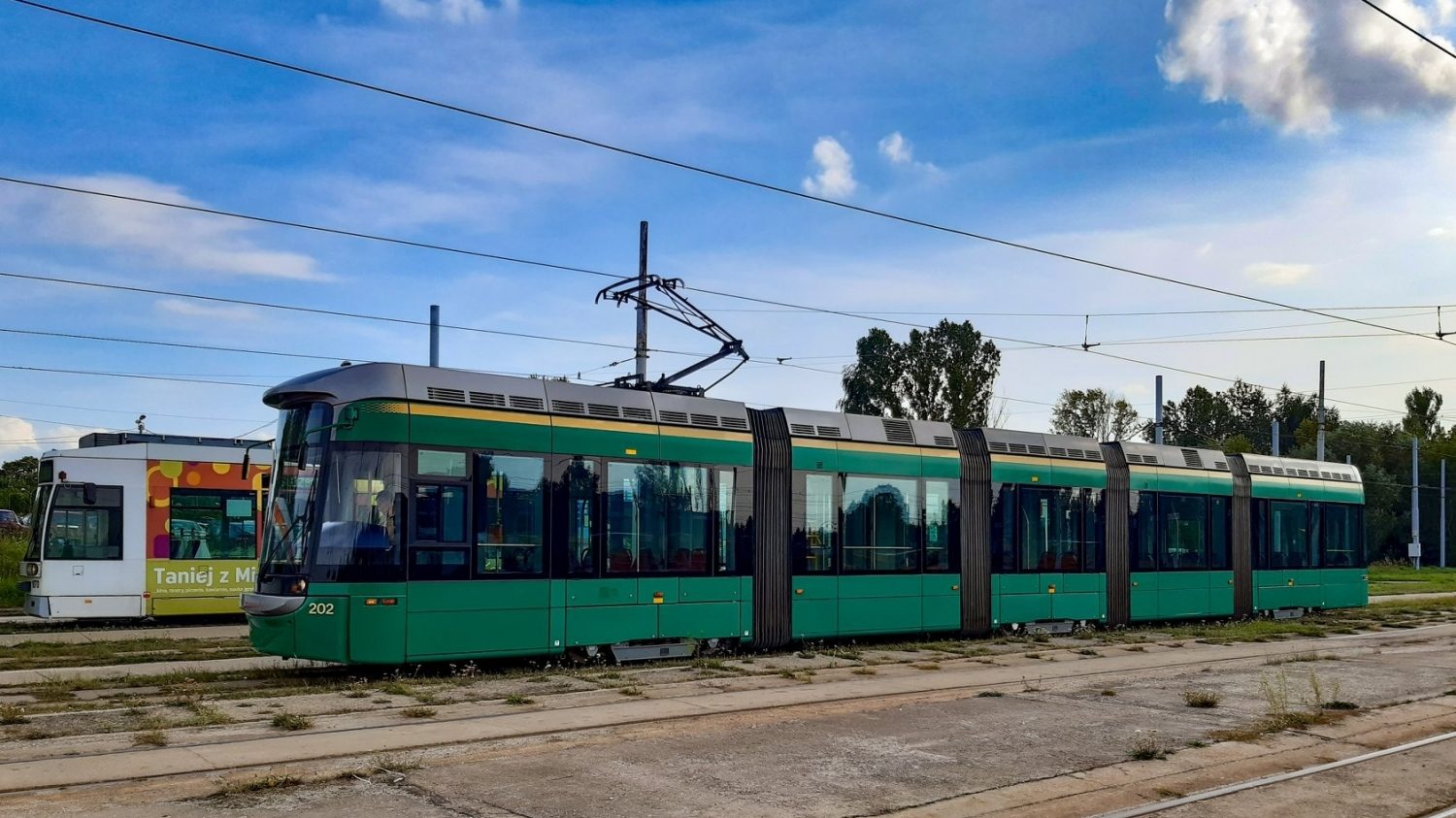 Ex-helsinský vůz Variobahn z produkce Bombardieru v Lodži. (foto: MPK Łódź)