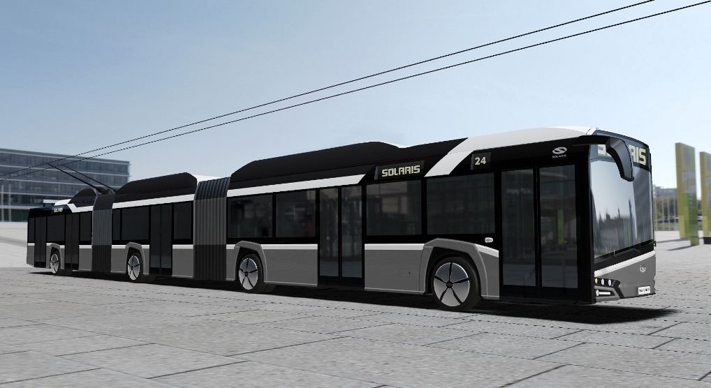 Tříčlánkový trolejbus. (autor: Solaris Bus & Coach)