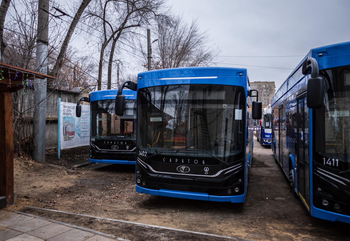 Nové trolejbusy ve vozovně. (foto: German Muromcev)
