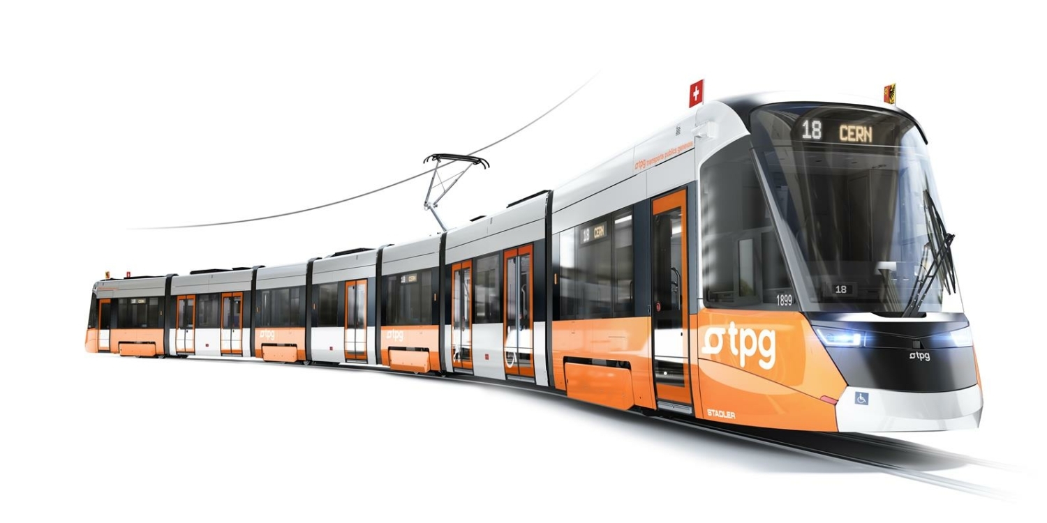 Vizualizace vzhledu nových tramvají Stadler Tramlink pro Ženevu. (zdroj: TPG)