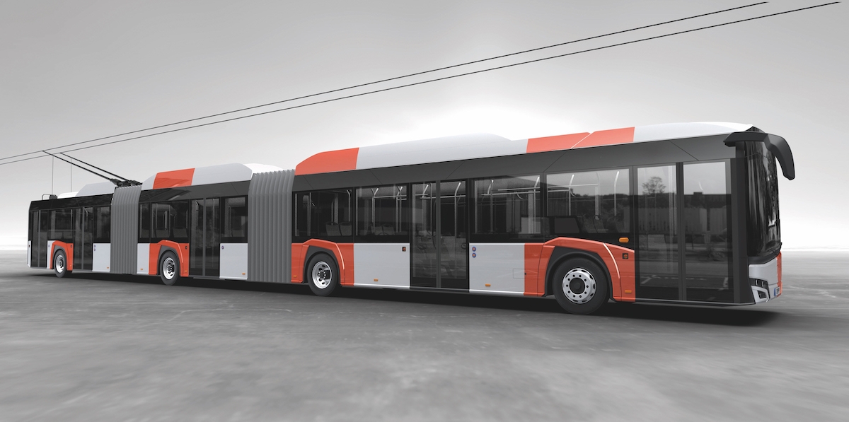 Po dokončení trolejbusové trati bude autobusová linka číslo 119 přeznačena na 59. Sloužit na ní budou tříčlánkové trolejbusy, pro něž se prozatím používá „neškodovácké“ pojmenování Škoda-Solaris 24m. (zdroj: DPP)