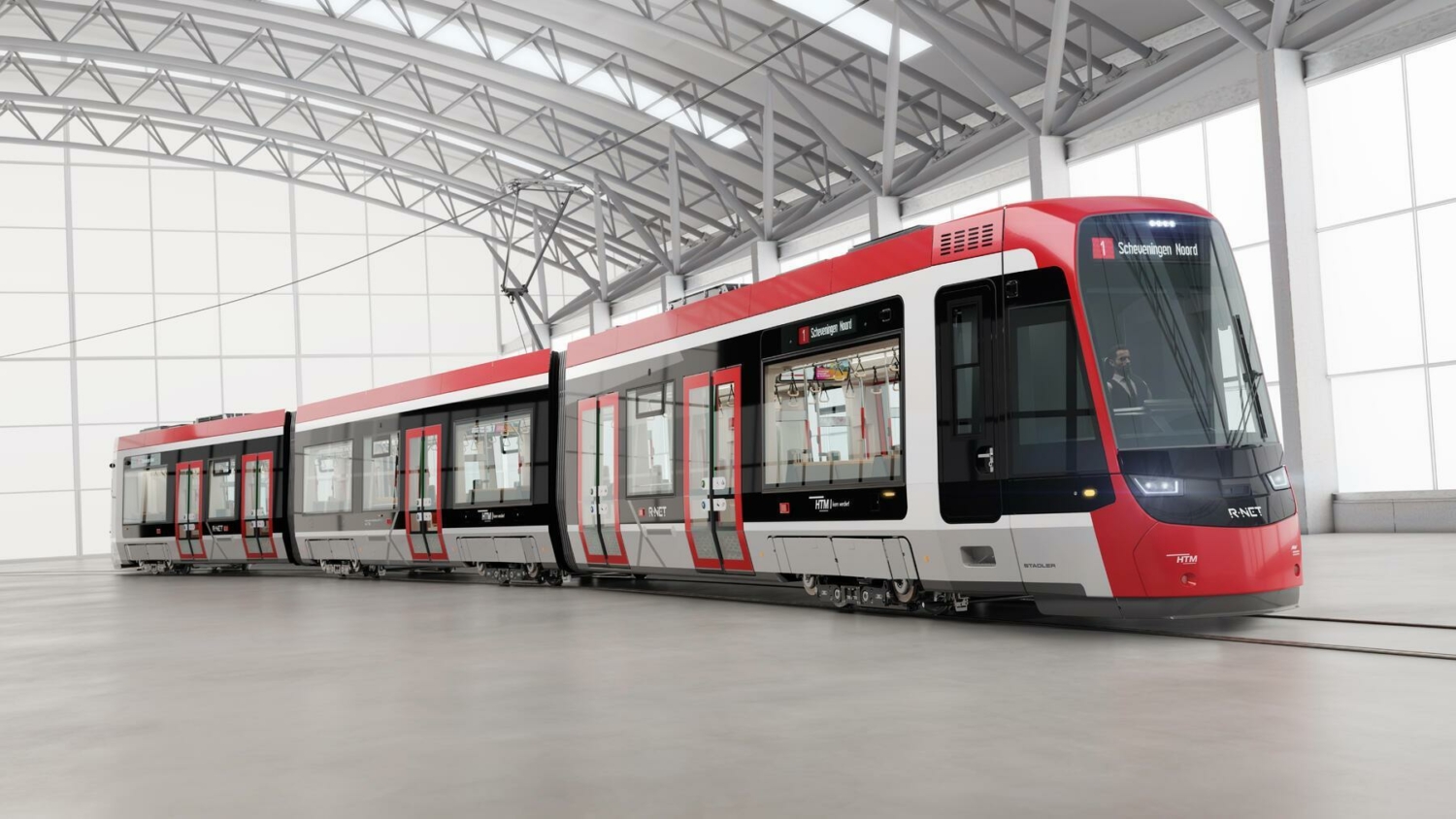 Návrh designového řešení tramvaje TINA v provedení pro Haag. (foto: Stadler)