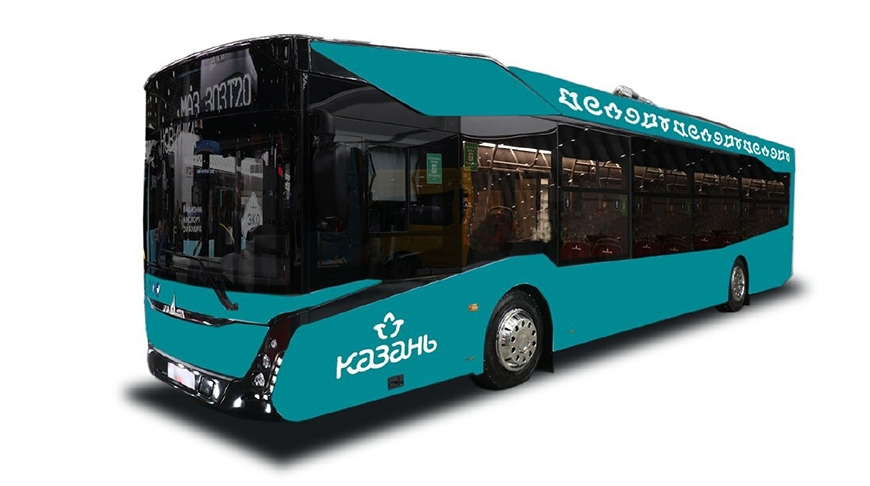 Nový trolejbus od MAZu v barevném schématu Kazaně. (autor: MAZ)