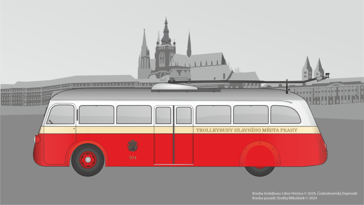 „Čtvrtý“ pražský trolejbus aneb brožurky na akci „Od Atlantiku k Vltavě“