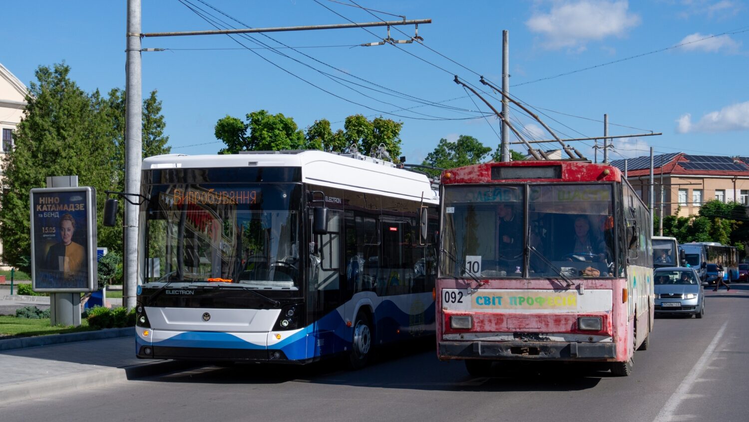 První nové trolejbusy po 18 letech. V Ternopilu vyjely Electrony