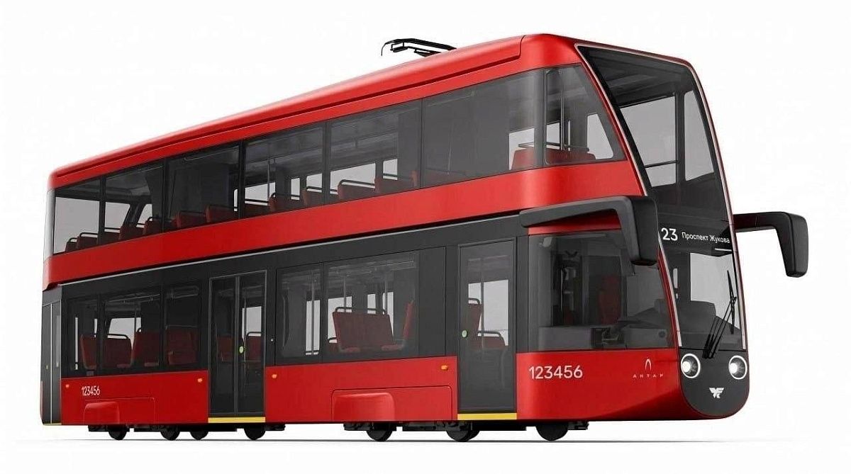 UKVZ představil vizualizace nové tramvaje. Má být dvoupodlažní